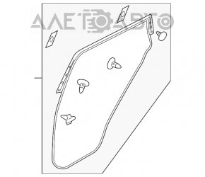 Уплотнитель двери задней правой Nissan Rogue 07-12