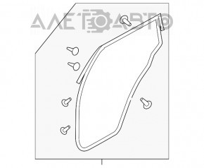 Уплотнитель двери задней левой Nissan Murano z51 09-14