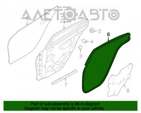 Уплотнитель двери задней левой Nissan Maxima A36 16-