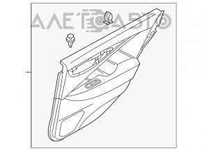 Capacul usii, cartela din spate dreapta Infiniti Q50 14- gri.