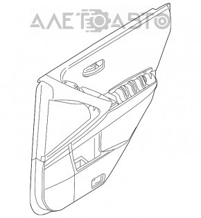 Capacul ușii, cartela din spate, stânga, Nissan Murano z51 09-14