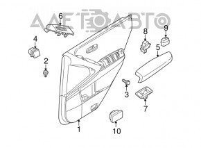 Capacul ușii, cartela din spate, stânga, Nissan Murano z51 09-14