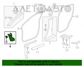 Capacul suportului frontal dreapta jos Honda CRV 12-16 negru