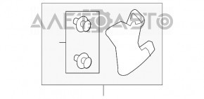 Capacul amortizorului frontal drept inferior Honda Insight 19-22 negru cu zgârietură.