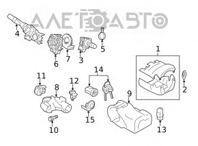 Comutatorul de sub volan stânga Subaru Forester 19- SK fără PTF