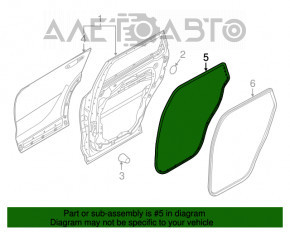 Garnitura ușii din spate stânga pentru Kia Sorento 16-20