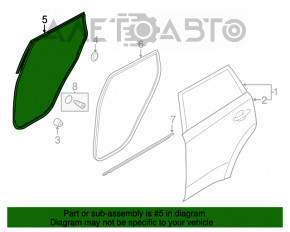 Уплотнитель двери задней правой Kia Soul 14-19