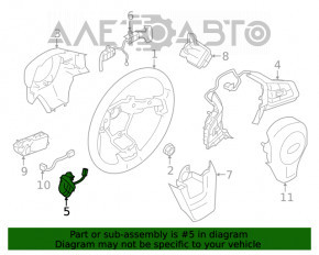 Butonul de control de pe volanul stâng jos al Subaru Forester 19- SK.