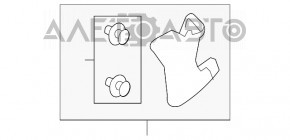 Capacul stâlpului frontal stânga jos Honda Civic X FC 16-21 4d negru