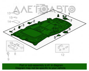 Обшивка потолка Honda CRV 12-16 под люк