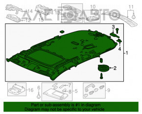 Acoperirea tavanului pentru Acura MDX 14-15 cu trapa, bej