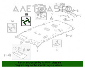 Manerul plafonului din față dreapta pentru Honda Accord 18-22, gri deschis.