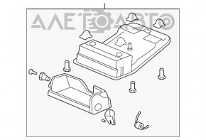 Plafonul de iluminare frontal pentru Acura MDX 07-13 gri, sub trapă.