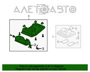 Plafonul de iluminare frontal pentru Acura MDX 07-13 gri, sub trapă