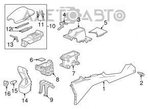 Подлокотник центральной консоли Honda HR-V 16-22 черн