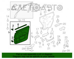 Panoul ușii, cartela frontală stânga Acura MDX 07-13