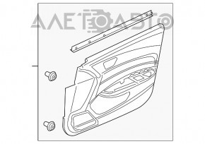 Обшивка двери карточка передняя левая Acura TLX 15-17 черн