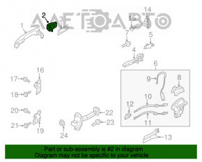 Capacul mânerului exterior al ușii din spate stânga pentru Kia Soul 14-19 crom