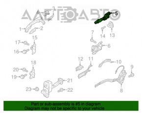 Механизм ручки двери задней левой Hyundai Tucson 16-21