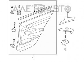 Panoul ușii spate dreapta pentru Honda Civic 4d 06-09.