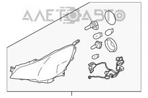 Фара передняя правая Subaru Outback 10-14 голая