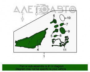 Far stânga față Subaru Outback 10-14 goală