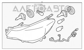 Фара передняя правая Subaru XV Crosstrek 13-17 голая