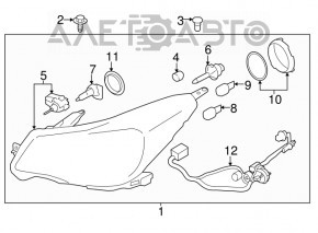 Far dreapta față Subaru Forester 14-16 complet asamblată SJ pre-restilizare cu xenon