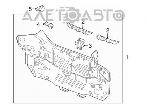 Panoul din spate al Chevrolet Volt 16- de pe caroserie, alb, zdrobit.