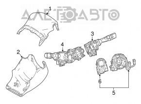 Comutatorul de sub volan stânga Toyota Rav4 13-18