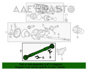 Arborele cardanic al cardanului frontal Cadillac CTS 14- AWD 2.0, 3.6