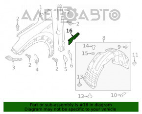 Garnitură aripă capotă - aripă stânga Hyundai Tucson 16-20