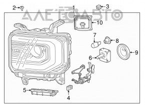 Capac far dreapta exterioara Chevrolet Camaro 16-