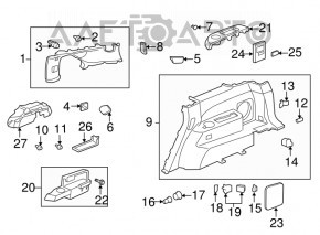 Capac spate stânga pentru Acura MDX 07-13 gri