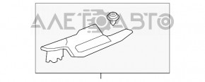 Накладка порога задняя правая внутренняя Acura MDX 14-17 черн