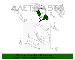 Butonul de control de pe volanul drept al Lexus GS300 GS350 GS430 GS450h 06-07, negru, fără radar