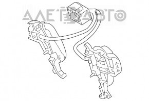 Butoanele de control de pe volanul Toyota Sequoia 08-16 sunt negre.