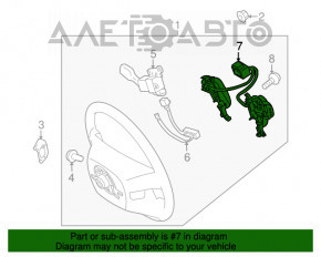 Butoanele de control de pe volanul Toyota Sequoia 08-16 sunt negre.