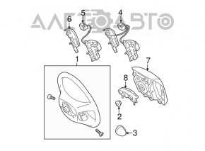 Кнопки управления на руле Toyota Camry v40 2.4