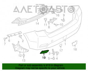 Reflector spate stânga Subaru XV Crosstrek 13-17 nou original OEM