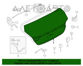 Capac portbagaj Nissan Maxima A36 16- cu spoiler