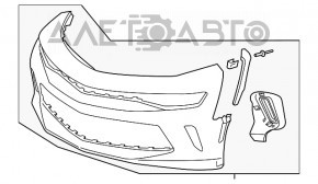 Бампер передний голый Chevrolet Camaro 16- LT