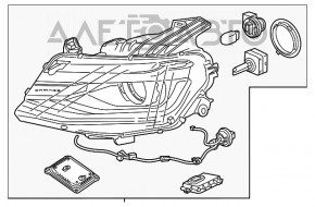 Far stânga față asamblată Chevrolet Camaro 16- xenon