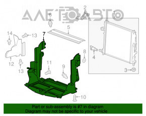 Deflectorul radiatorului inferior pentru Chevrolet Camaro 16- 3.6