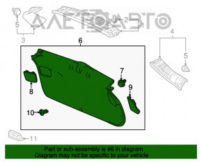 Capacul portbagajului Honda HR-V 16-22 negru.