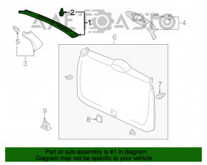 Capacul portbagajului superior al usii Honda CRV 12-14 pre-restilizare