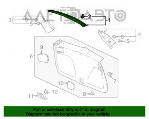 Capacul portbagajului superior al usii Honda CRV 17-22 negru