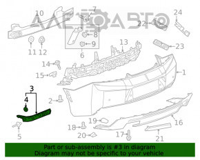 Suportul pentru bara spate dreapta Chevrolet Camaro 16- nou OEM original