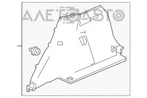 Capacul arcului drept Honda HR-V 16-22 negru