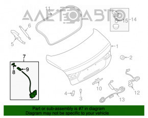 Capacul portbagajului pentru Infiniti Q50 14-